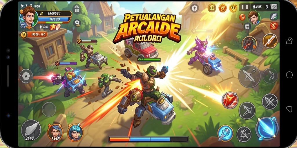 Tampilan seru dari gameplay 3446 yang mengasyikkan.