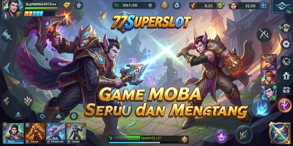 Tampilan gameplay seru dari 77SUPERSLOT dengan karakter-karakter unik.
