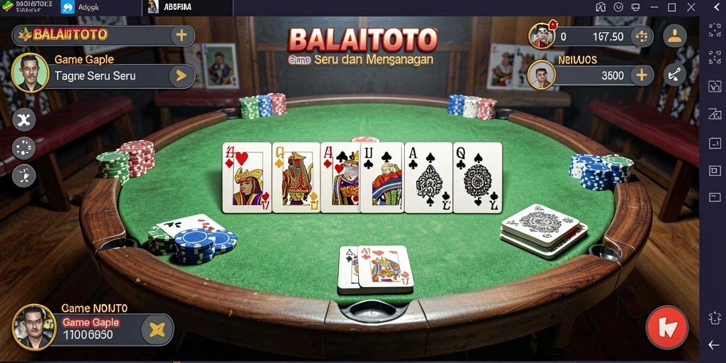 Tangkapan layar gameplay Gaple yang menarik dan seru.