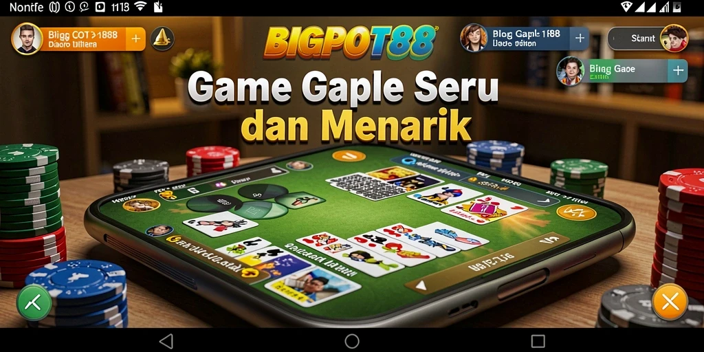 Screenshot gameplay seru dari BIGPOT88 yang menampilkan permainan Gaple.