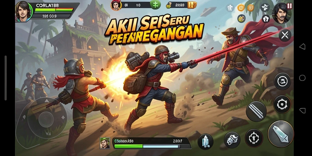 Tampilan gameplay seru CORLA188 menunjukkan aksi yang mendebarkan dan karakter yang dinamis.