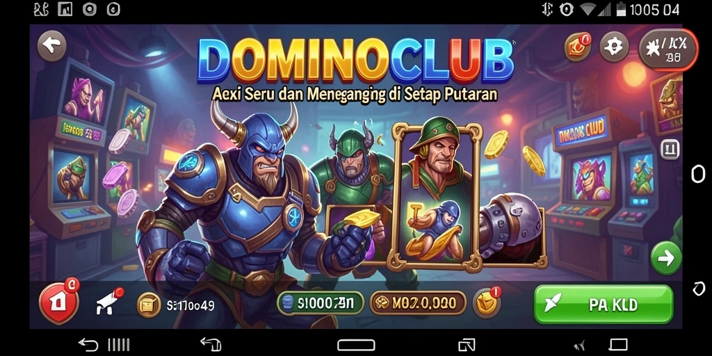 Screenshot menunjukkan serunya gameplay action di DOMINOCLUB.