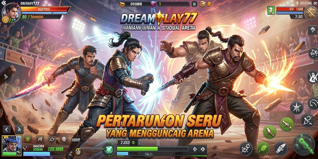 Screenshot menarik dari pertarungan seru di DREAMPLAY77.
