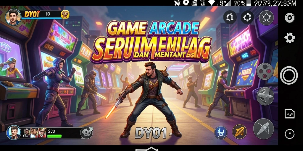 Screenshot gameplay DY01 menampilkan aksi seru dalam dunia Arcade.