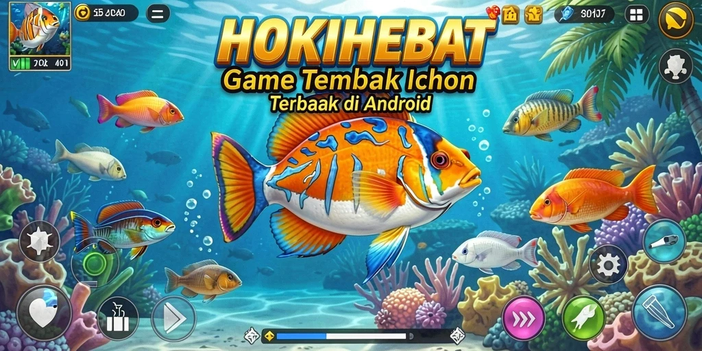Screenshot HOKIHEBAT menampilkan aksi menembak ikan yang seru.