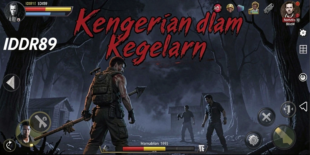 Tampilan gameplay menakutkan dengan elemen misteri yang mengintimidasi.