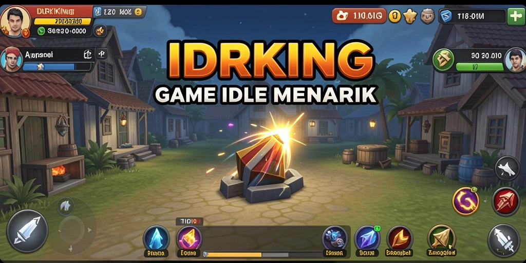 Screenshot utama IDRKING menampilkan gameplay Idle yang seru.