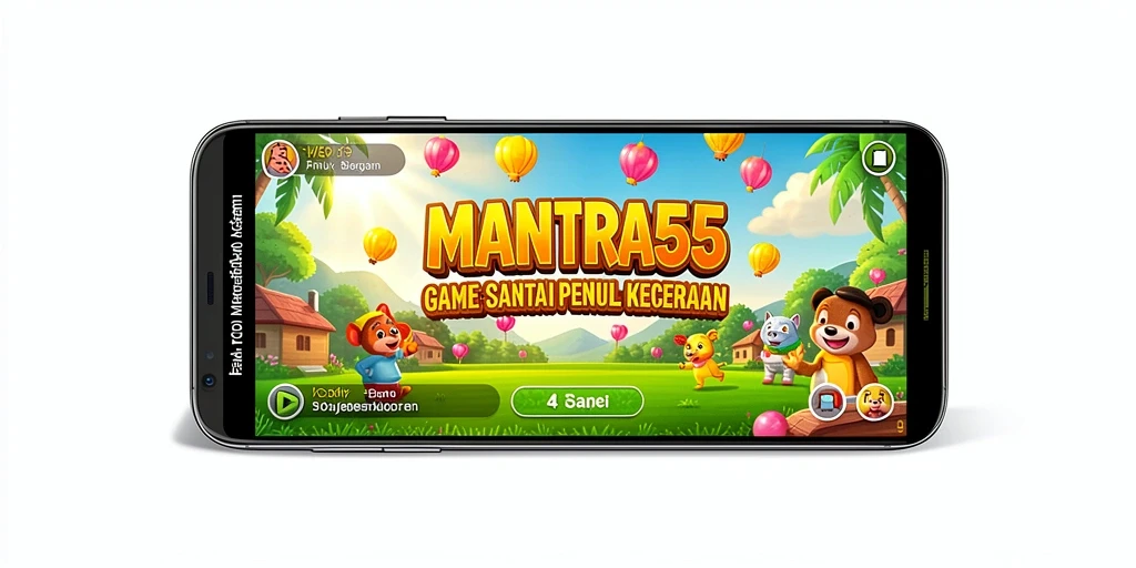 Tangkapan layar gameplay <strong>MANTRA55</strong> yang penuh warna dan menghibur.