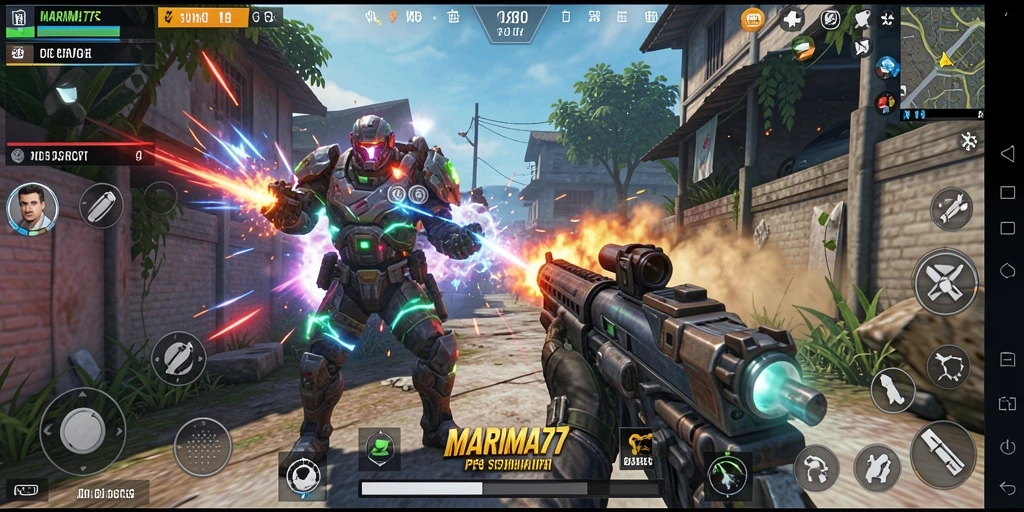 Tampilan gameplay <strong>MARIMA77</strong> yang seru dan mendebarkan saat pertempuran berlangsung.