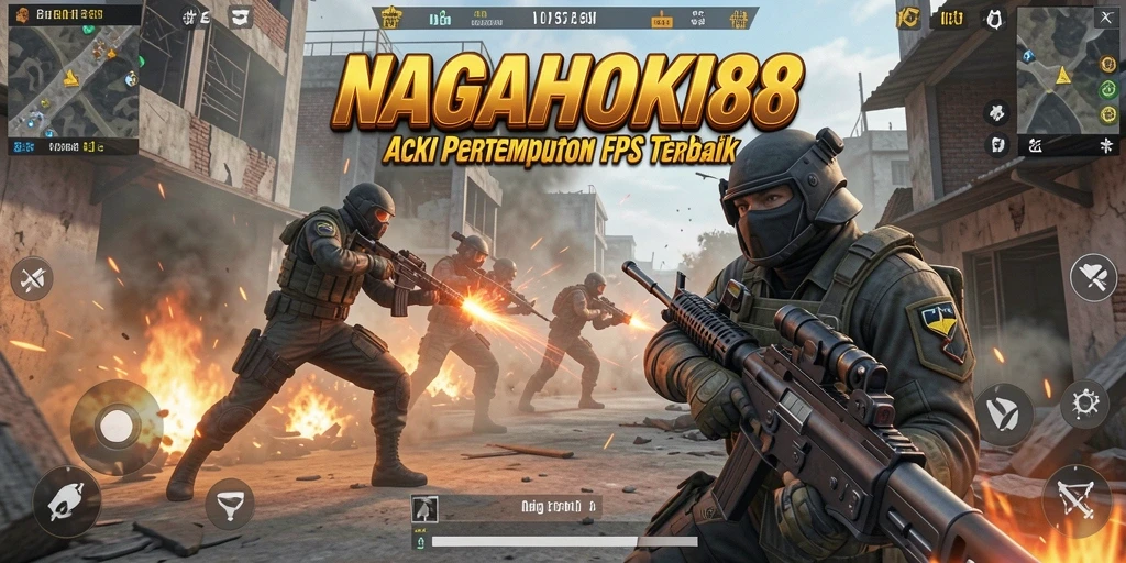 Screenshot gameplay NAGAHOKI88 dengan aksi menembak yang mendebarkan.