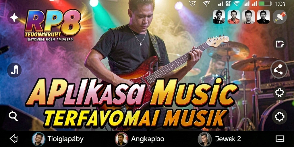 Gameplay RP8 yang menarik dengan berbagai fitur musik interaktif.